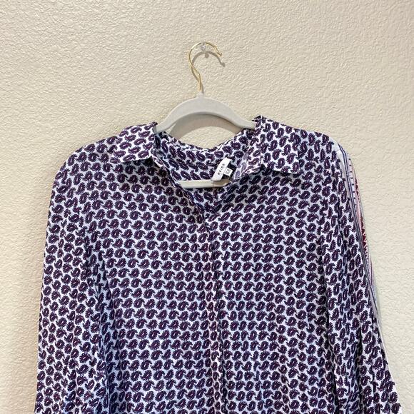 REISS Coco Printed Border Paisley Shirt Lighweight Loose Size 6 Professional - Picture 5 of 9